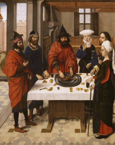 The Last Supper altarpiece: Passover Seder (left wing) od Dirck Bouts