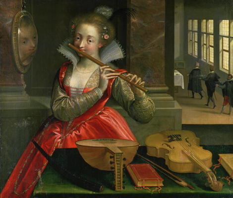 Allegory of Music (the Fluteplayer), c.1600 od Dirk de Quade van Ravesteyn