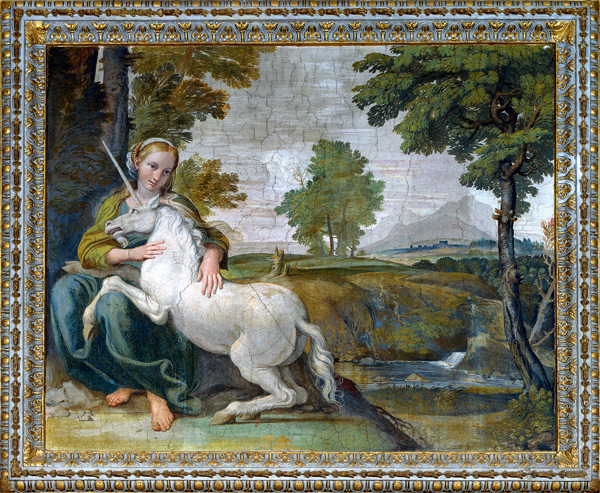 Domenichino / Maiden and Unicorn / 1602 od Domenichino (eigentl. Domenico Zampieri)