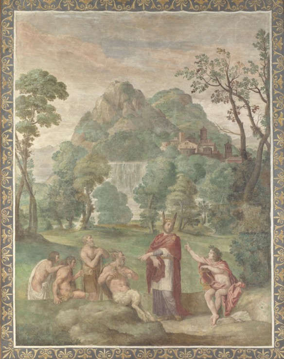 The Judgement of Midas (Fresco from Villa Aldobrandini) od Domenichino (eigentl. Domenico Zampieri)