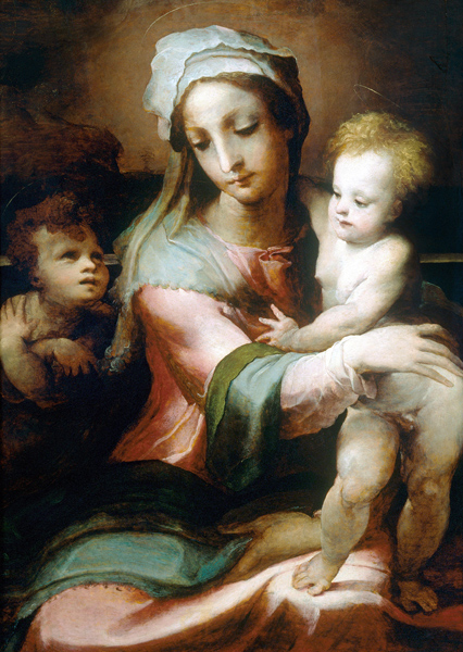 Madonna and child with infant John the Baptist od Domenico Beccafumi