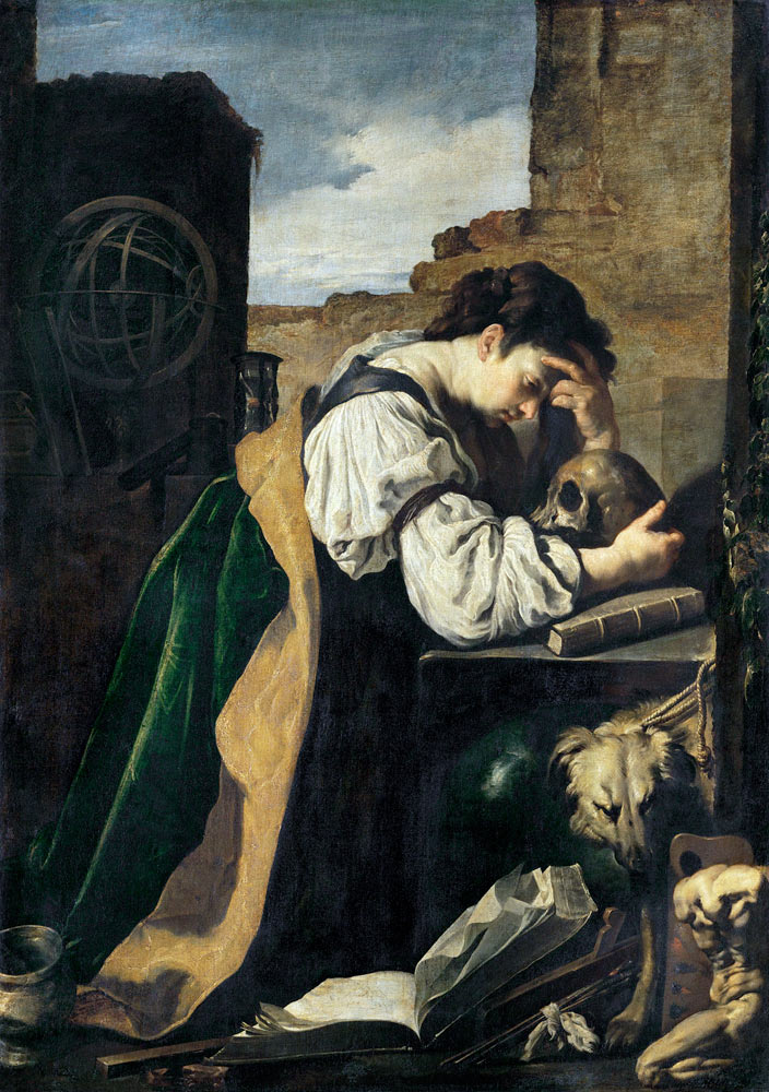 Domenico Feti / Melancholy / Painting od Domenico Fetti