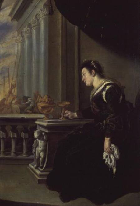 Artemisia grieving over Mausolus (panel) od Domenico Fetti