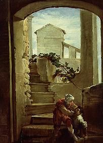 The parable of the bad farm hand. od Domenico Fetti