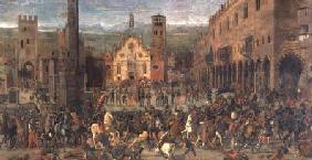 The Expulsion of the Bonacolsi in 1328 in Piazza Sordello, Mantua