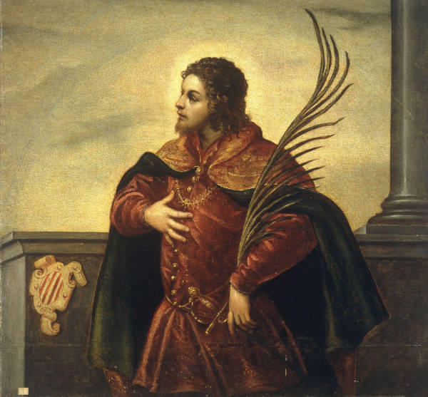 D.Tintoretto / Holy Martyr / Paint. od Domenico Tintoretto