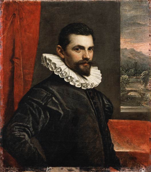 Portrait of the artist Francesco Bassano (1549-1592) od Domenico Tintoretto