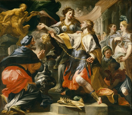 Solomon Worshiping the Pagan Gods od Domenico Antonio Vaccaro