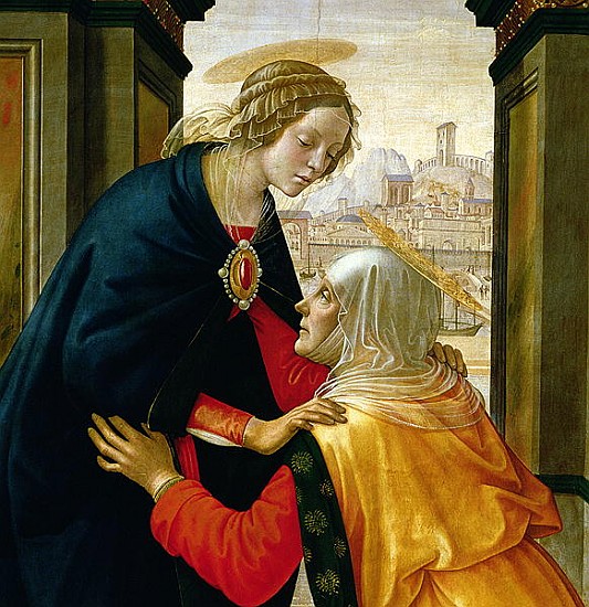 The Visitation, 1491 (detail of 192460) od Domenico (Domenico Bigordi) Ghirlandaio