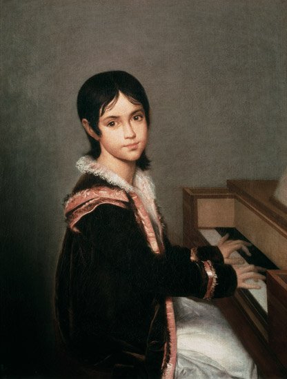 The Artist's Daughter at the Piano od Domingos Antonio de Sequeira