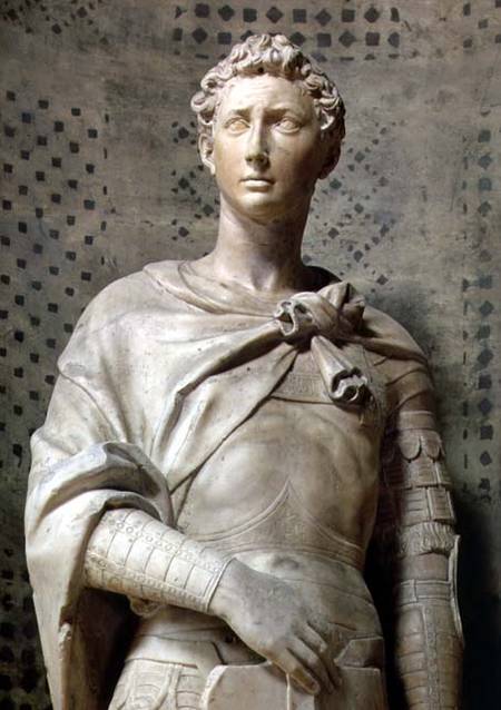 St. George, detail of head and torso od Donatello
