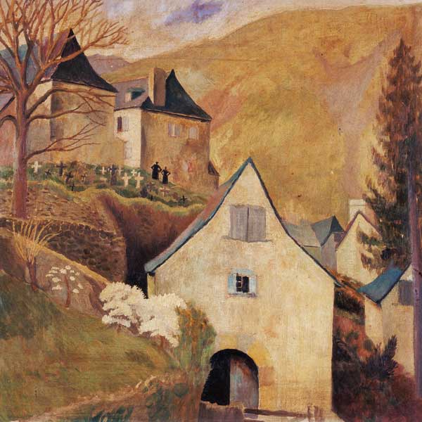 Mountain Church, Larrau (oil on canvas) od Dora Carrington