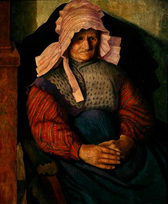 Mrs Box, 1919 (oil on canvas) od Dora Carrington