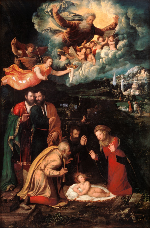 Nativity with God the Father od Dosso Dossi