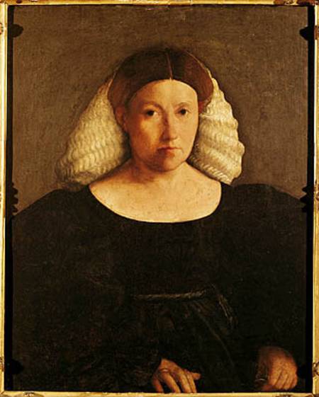 Portrait of a Woman with a White Hairnet od Dosso Dossi