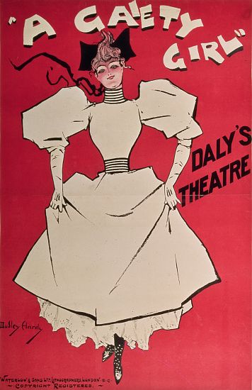 Poster advertising 'A Gaiety Girl' at the Daly's Theatre, Great Britain od Dudley Hardy