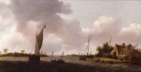 Boats in an Estuary od Dutch School