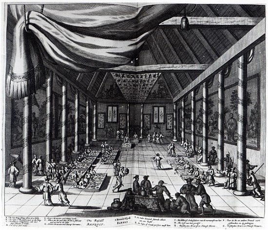 The Royal Banquet, illustration from ''Atlas Chinensis'' by Arnoldus Montanus od Dutch School