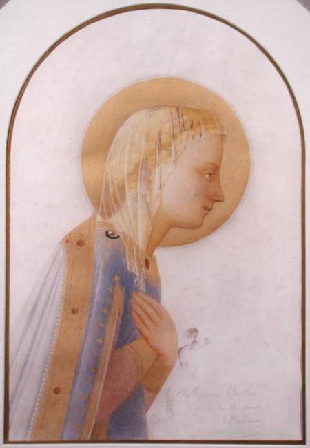 Portrait of the Madonna, after Fra Angelico (c.1387-1455) od E. Dieudonne