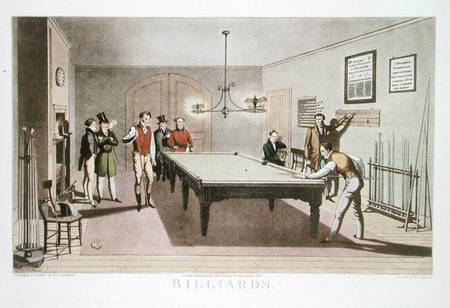 Billiards, engraved by G. Hunt od E. F. Lambert