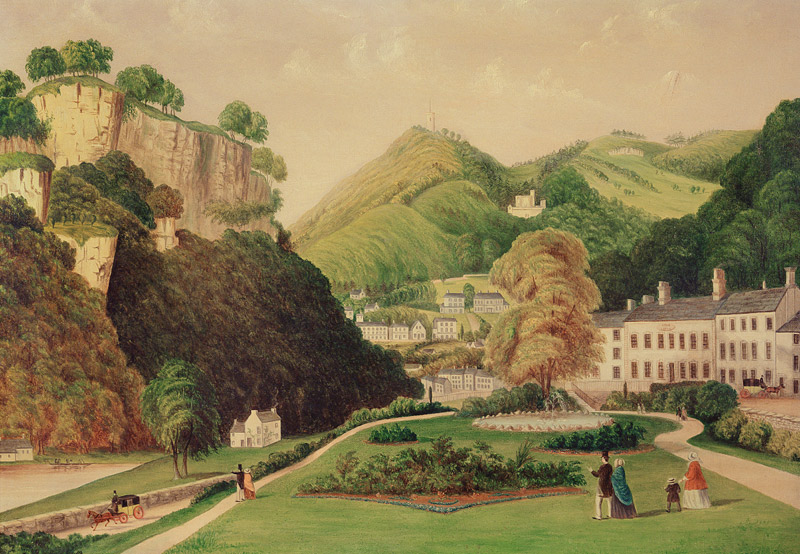 Matlock Bath from the grounds of the Bath Hotel od E. Wray