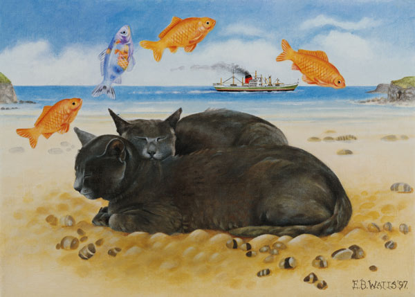 Fish Dreams, 1997 (acrylic on canvas)  od E.B.  Watts