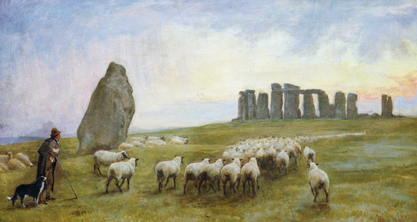 Returning Home, Stonehenge, Wiltshire od Edgar Barclay