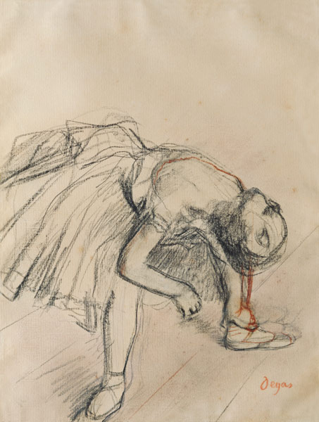 Dancer Fixing her Slipper od Edgar Degas