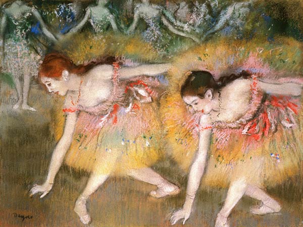 Dancers Bending Down od Edgar Degas