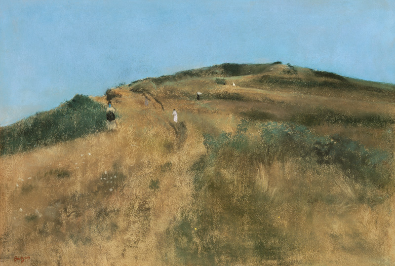 Dune landscape in front of a steep coast od Edgar Degas