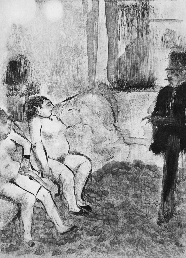 Illustration from 'La Maison Tellier' by Guy de Maupassant od Edgar Degas