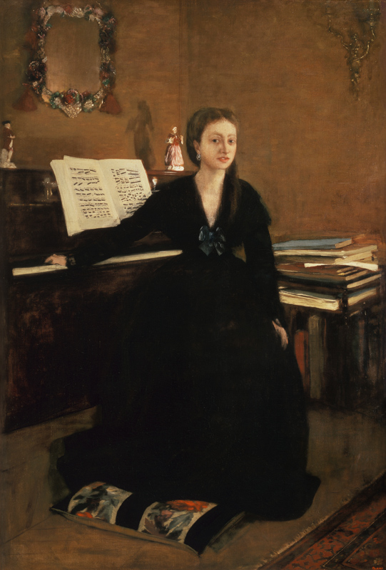 Madam Camus at the piano. od Edgar Degas