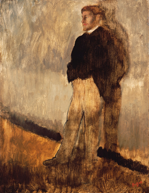 Portrait of a Man Standing with his Hands in his Pockets (Study for l''Interieur) 1868-69 od Edgar Degas