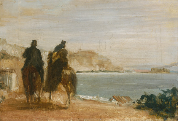 Promenade beside the Sea od Edgar Degas