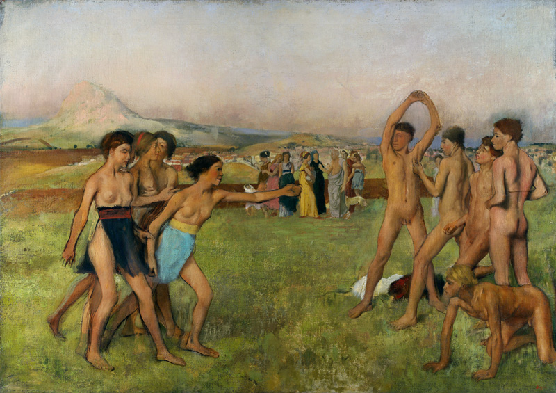Young Spartans Exercising od Edgar Degas