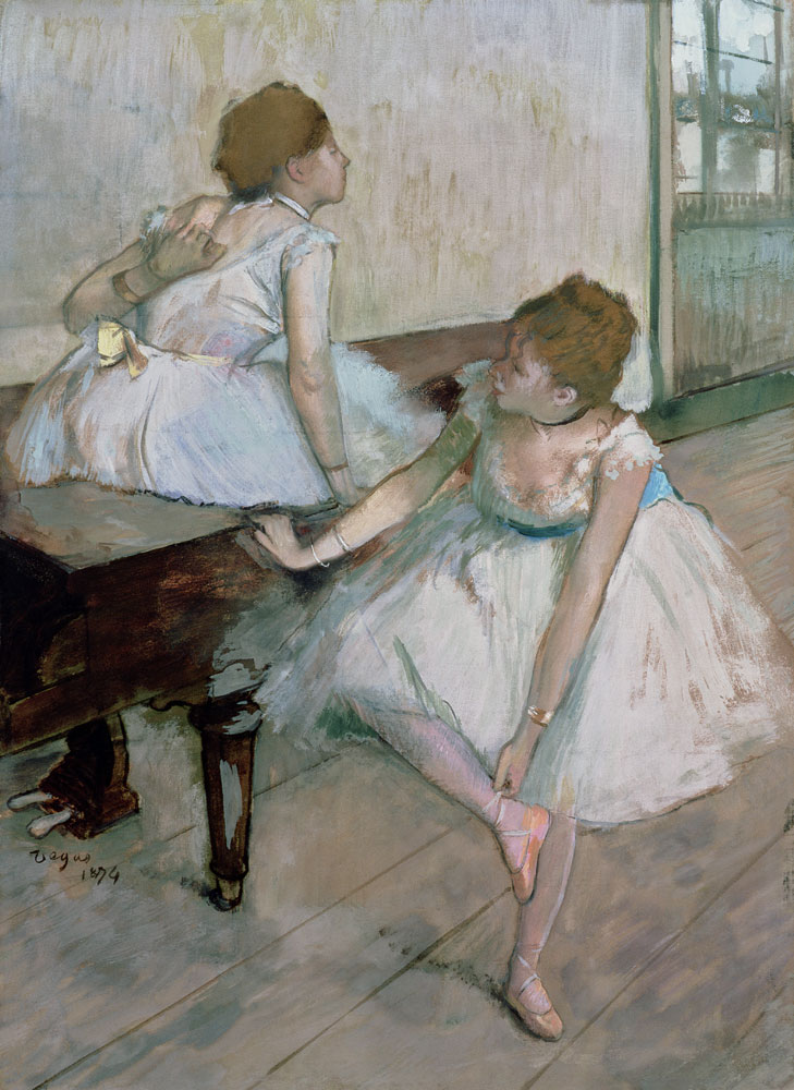 Two dancers resting od Edgar Degas
