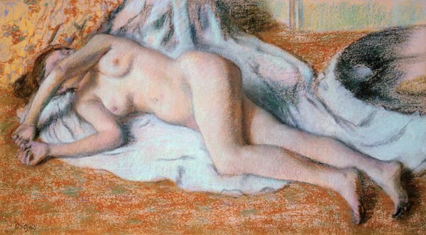 After the Bath or, Reclining Nude od Edgar Degas