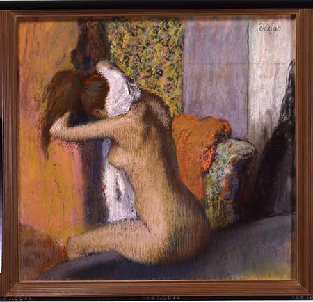 After the Bath, Woman Drying her Neck od Edgar Degas