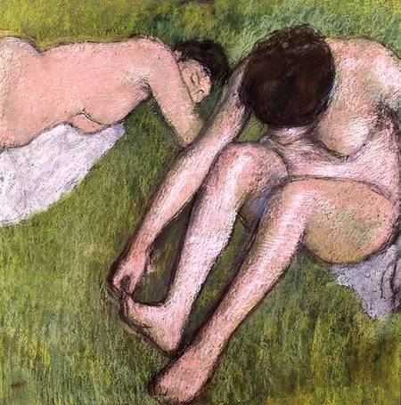 Two Bathers on the Grass od Edgar Degas