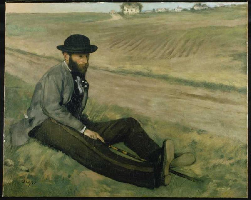 Portrait Eugene Manet. od Edgar Degas