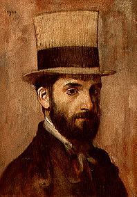 Portrait of the painter Leon Bonnat. od Edgar Degas