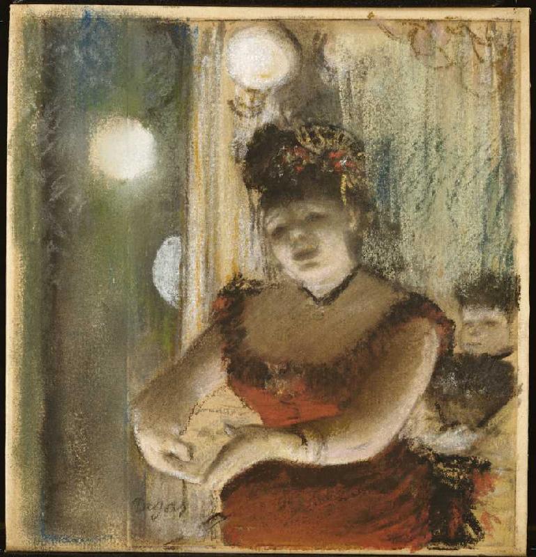 Chanteuse in the café od Edgar Degas