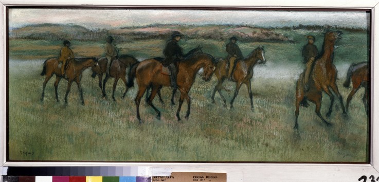 Exercising racehorses od Edgar Degas