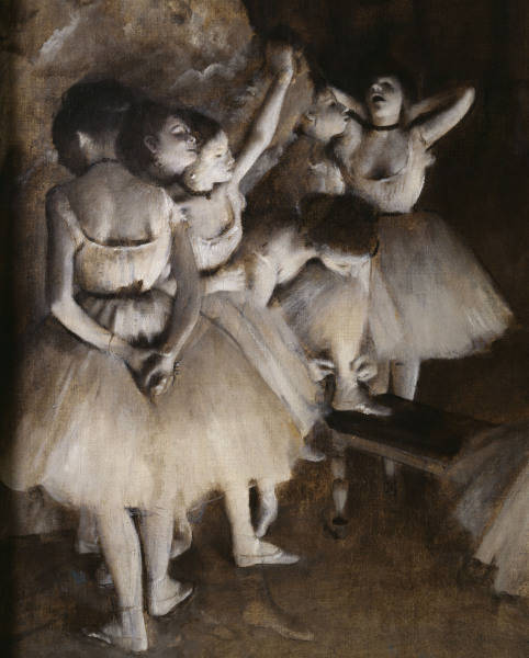 E.Degas / Ballet rehearsal on stage od Edgar Degas