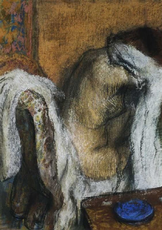 Frau bei der Toilette (Femme à sa toilette) od Edgar Degas