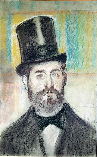 Man in an Opera Hat od Edgar Degas