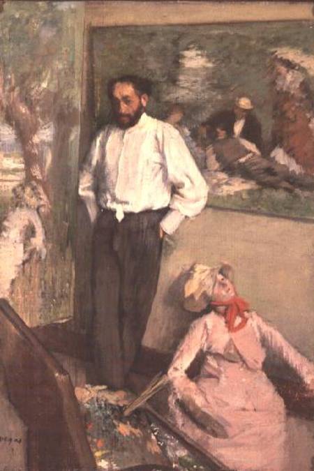 Portrait of Henri Michel-Levy in his studio od Edgar Degas