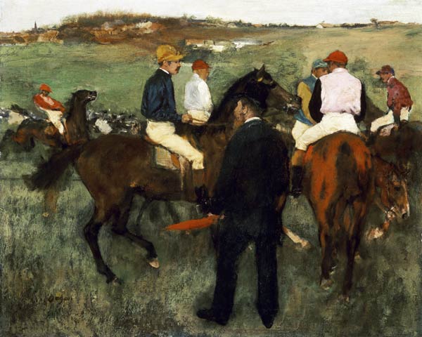 Racehorses (Leaving the Weighing) c.1874-78 od Edgar Degas