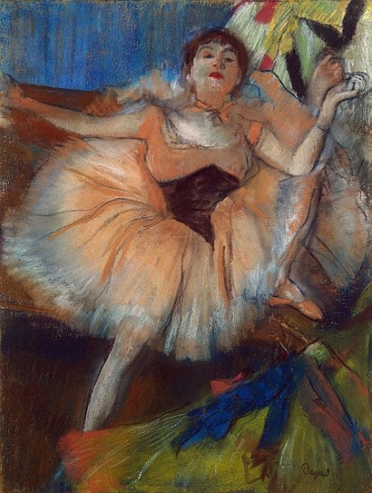 Seated Dancer, 1879-80 (pastel on cardboard) od Edgar Degas