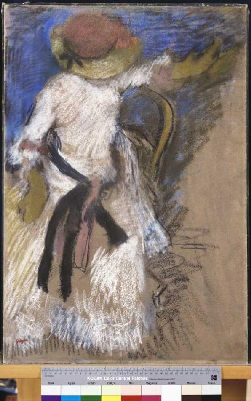 Sedentary lady in a white dress od Edgar Degas